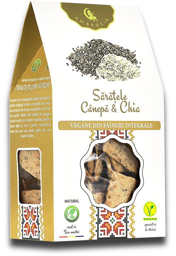 SARATELE CU CANEPA SI SEMINTE DE CHIA 125G AMBROZIA