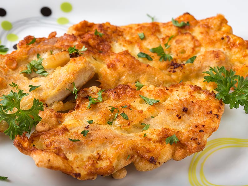 SNITEL DIN PIEPT/PULPA DE CURCAN CURTEA BRANCOVENEASCA 100GR