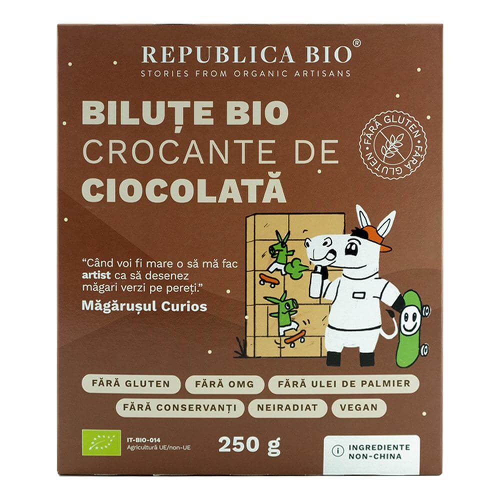 BILUTE CROCANTE DE CIOCOLATA FARA GLUTEN BIO 250G REPUBLICA BIO