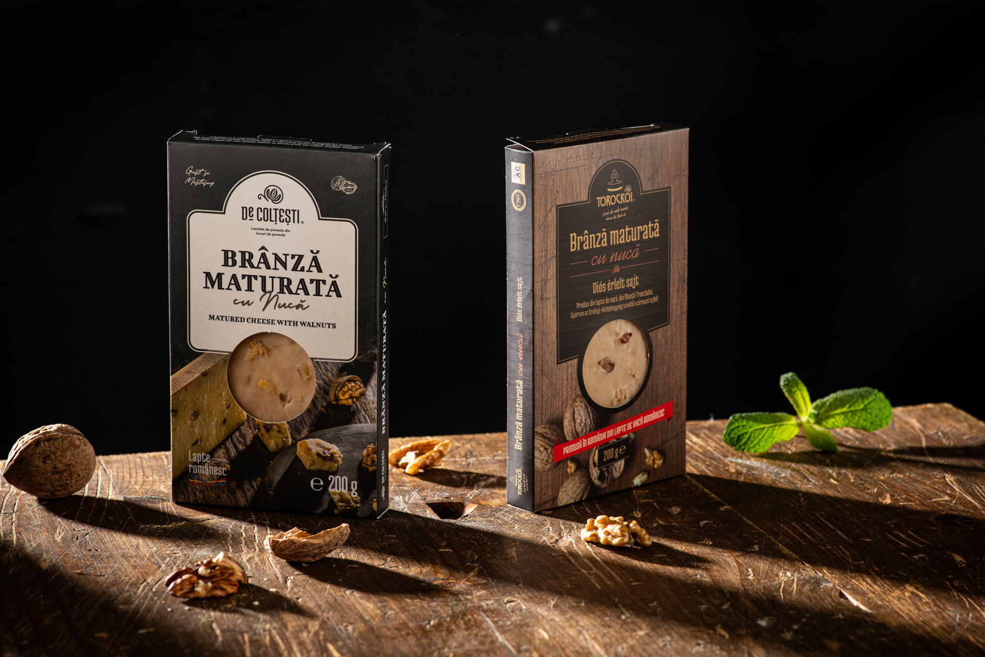 BRANZA MATURATA DE VACA CU NUCA 200G TOROCKOI/DE COLTESTI