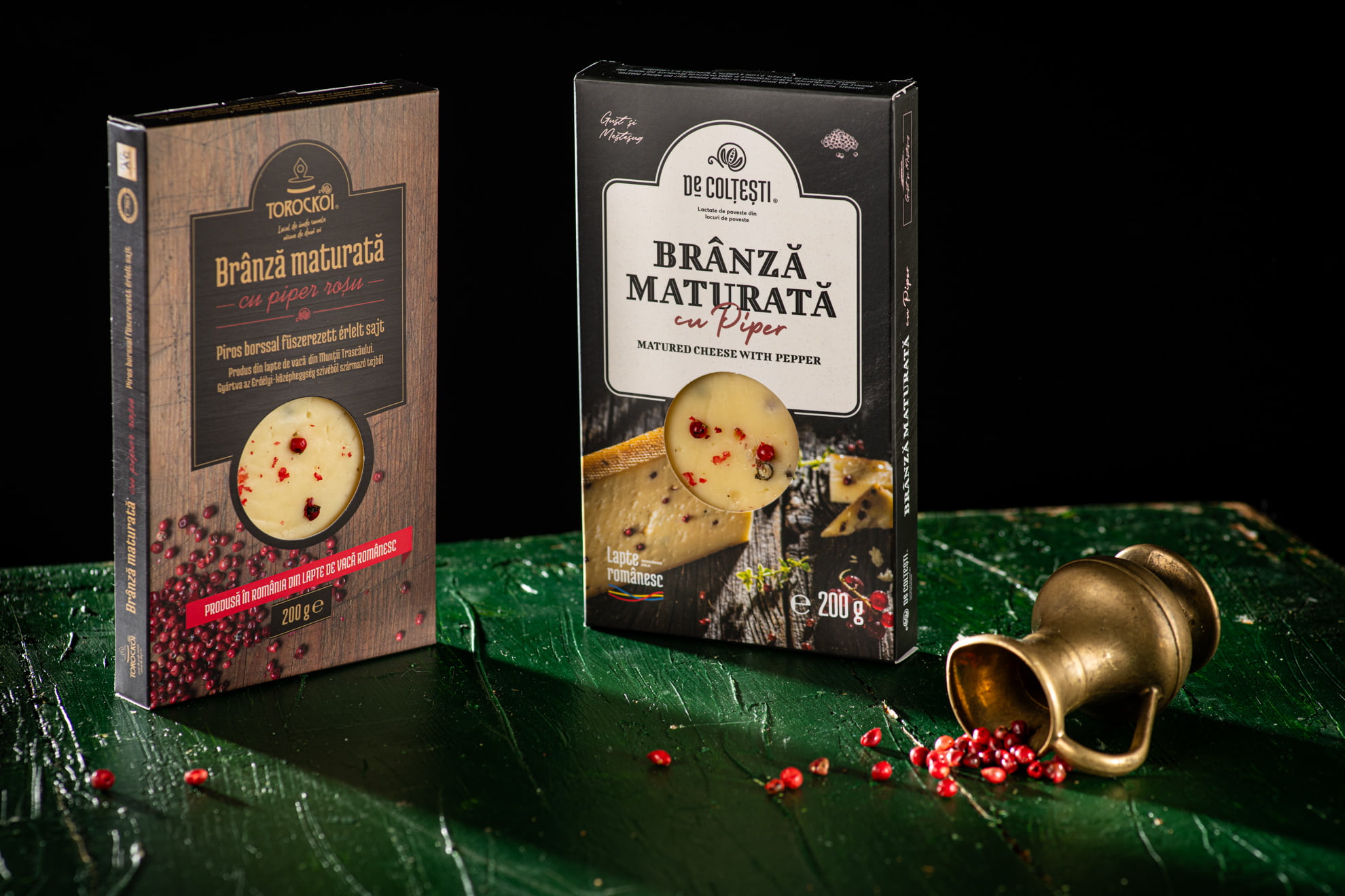 BRANZA MATURATA DE VACA CU PIPER 200G TOROCKOI/DE COLTESTI