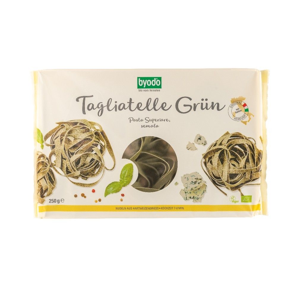 TAGLIATELLE VERZI CU SPANAC 250G BYODO