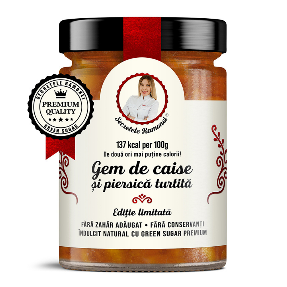 GEM DE CAISE SI PIERSICA TURTITA 350G SECRETELE RAMONEI