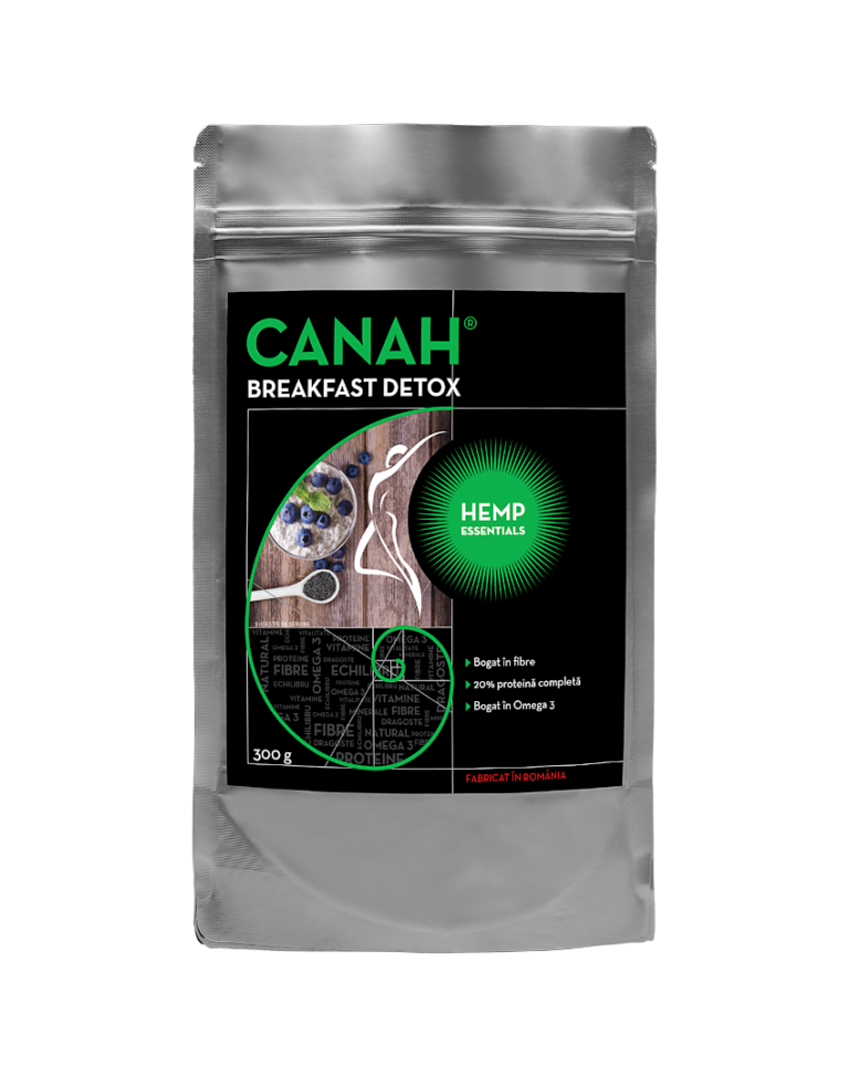 FIBRE (BREAKFAST DETOX) DIN SEMINTE DE CANEPA 300G CANAH
