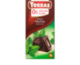 CIOCOLATA NEAGRA CU MENTA 75GR TORRAS