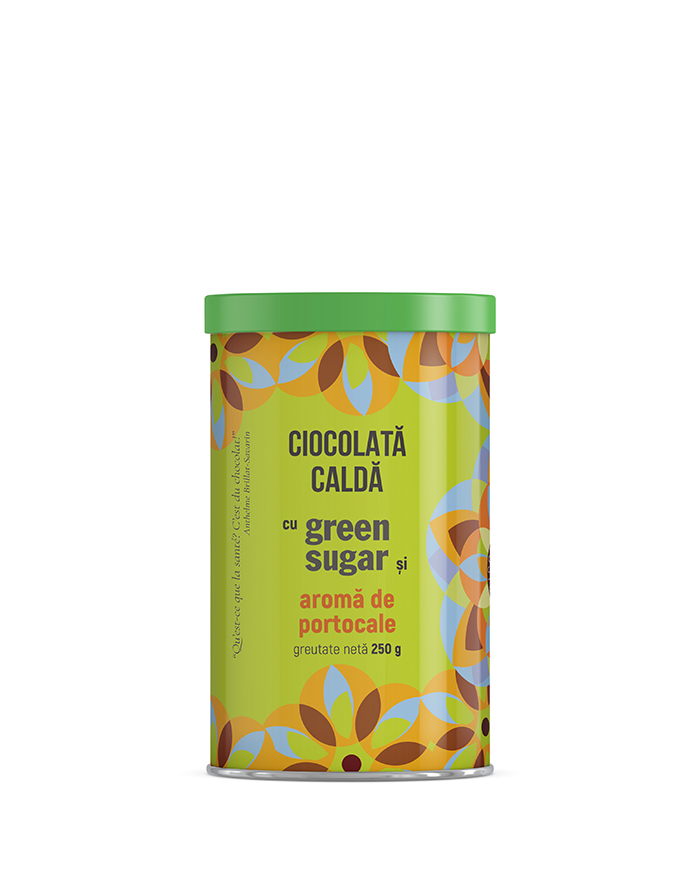 CIOCOLATA CALDA CU GREEN SUGAR SI AROMA DE PORTOCALE 250G REMEDIA