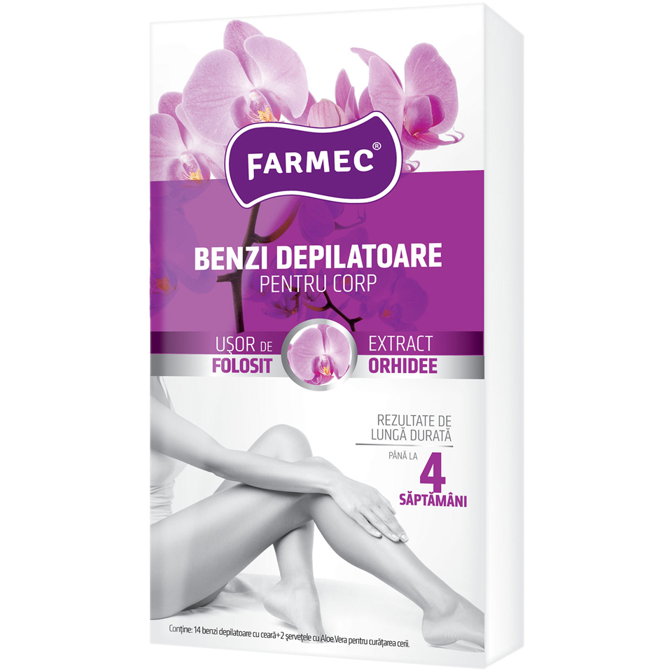 BENZI DEPILATOARE PENTRU CORP CU ORHIDEE 7*2BUC. FARMEC