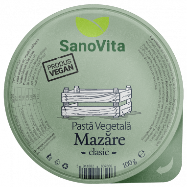 PASTA VEGETALA TARTINABILA DIN MAZARE GALBENA 100G SANOVITA