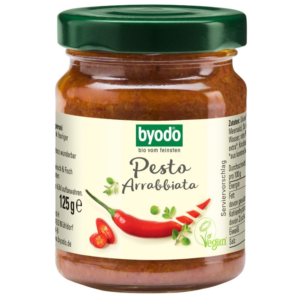 SOS PESTO ARRABBIATA FARA GLUTEN BIO 125G BYODO