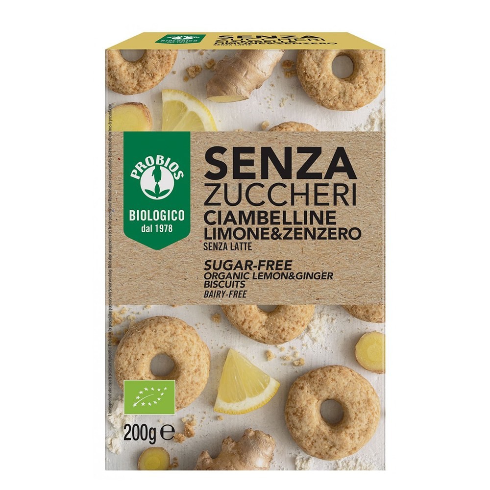 BISCUITI BIO CU LAMAIE SI GHIMBIR FARA ZAHAR 200GR PROBIOS