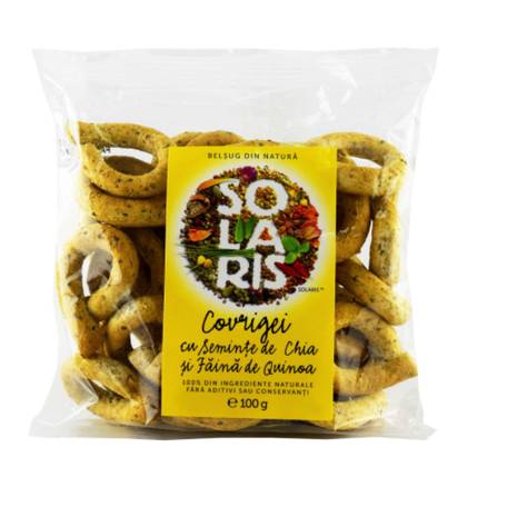 COVRIGEI DIN FAINA INTEGRALA CU SEMINTE DE CHIA SI FAINA DE QUINOA 100G SOLARIS