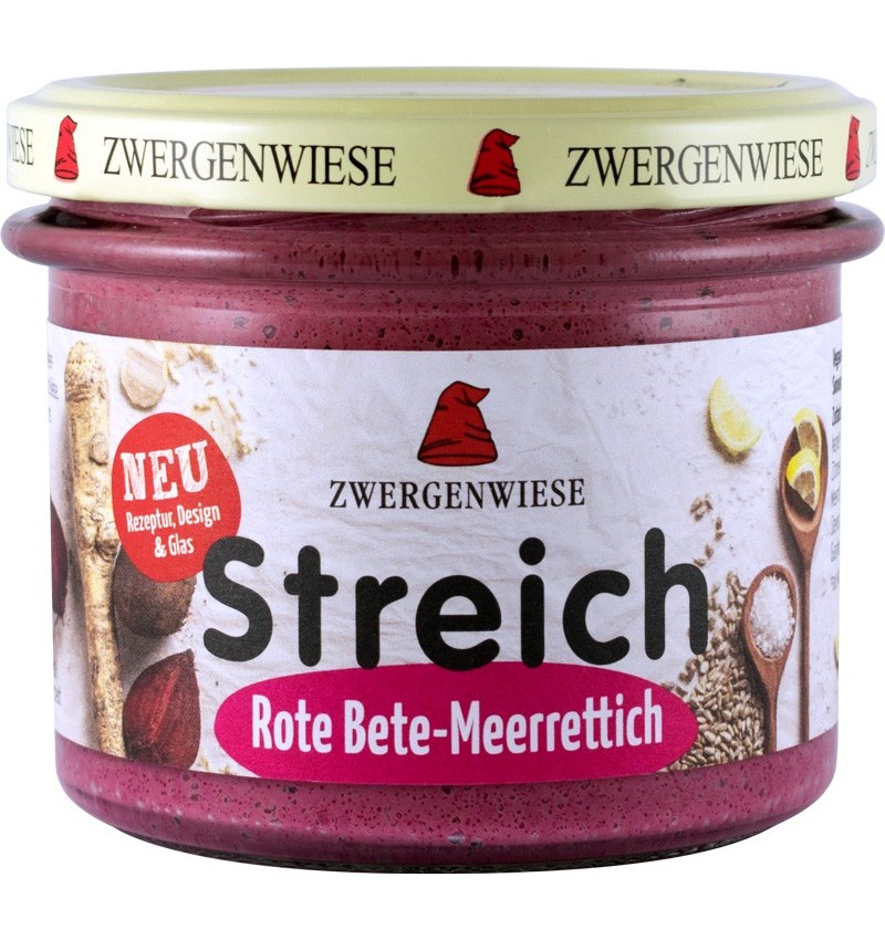 PATE VEGETAL CU SFECLA ROSIE SI HREAN BIO 180GR ZWERGENWIESE