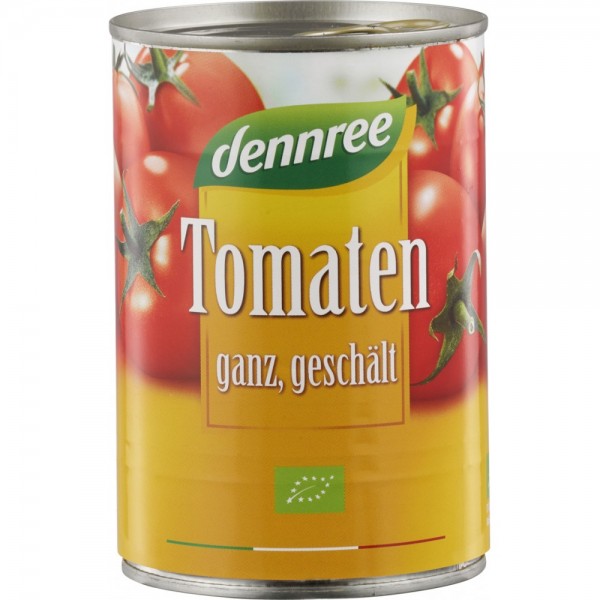 TOMATE DECOJITE IN SOS DE ROSII IN DOZA 400G DENNREE