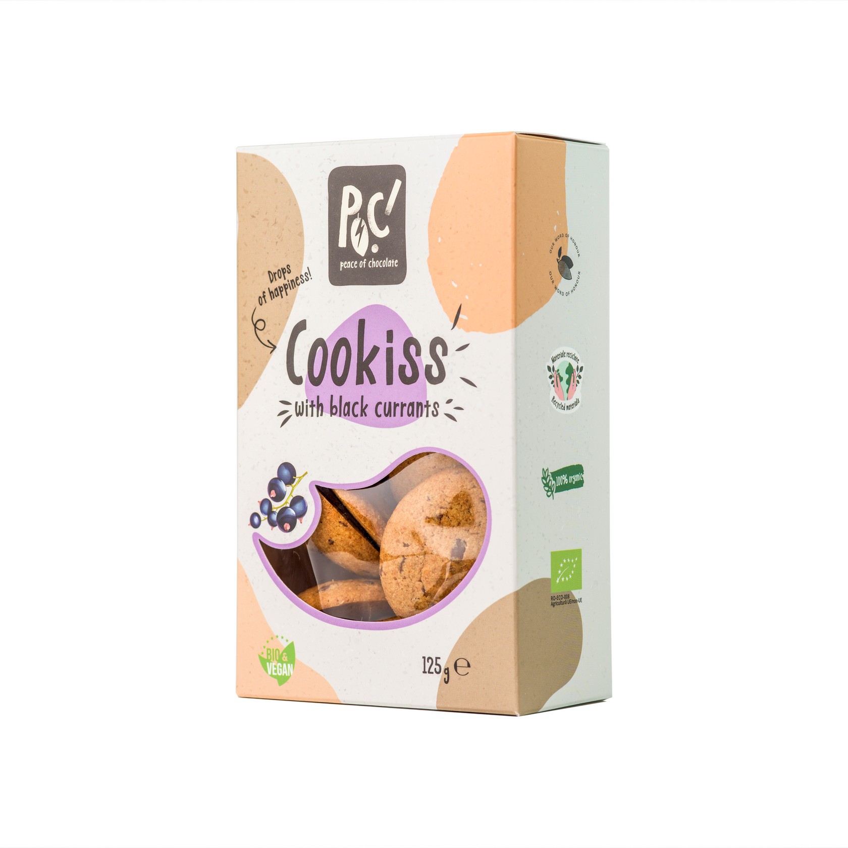 BISCUITI CU COACAZE NEGRE BIO 125GR POC SWEETS