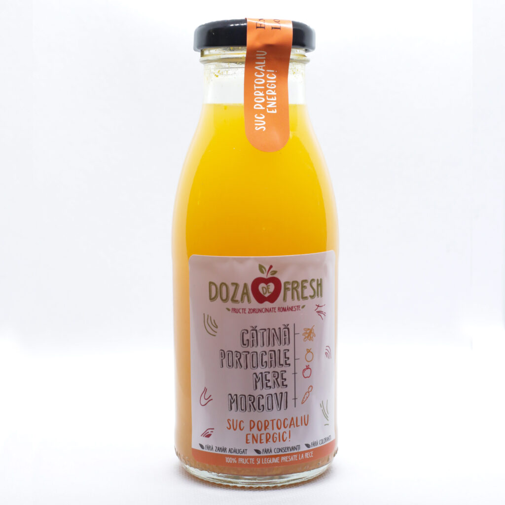 SUC PORTOCALIU ENERGIC 250ML DOZA DE FRESH