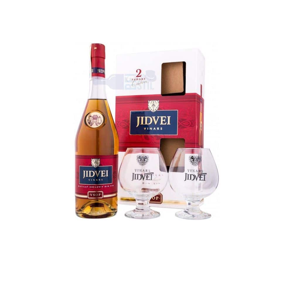 VINARS VSOP 0,7L + 2 PAHARE JIDVEI