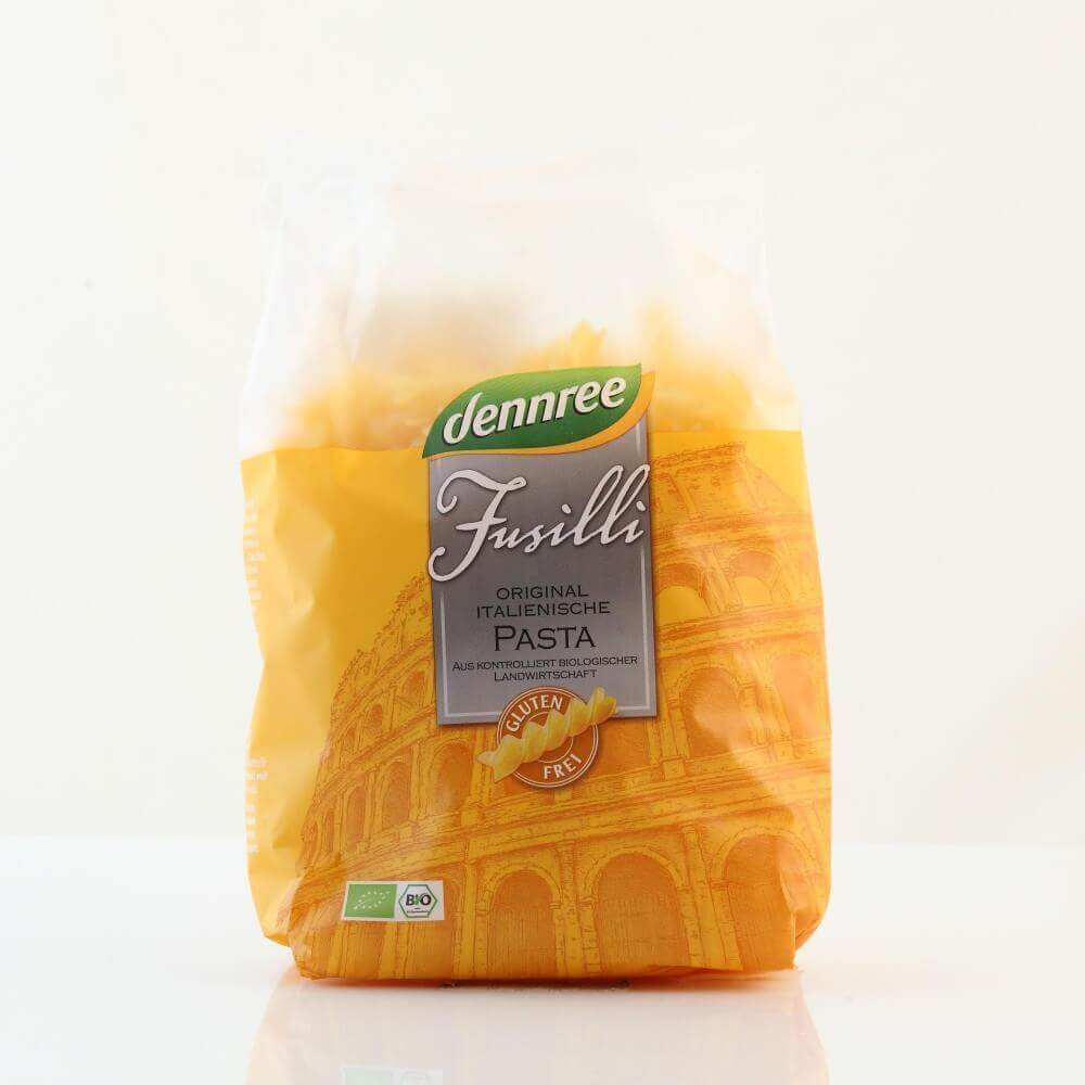 PENNE DIN PORUMB SI OREZ FARA GLUTEN BIO 500G DENNREE