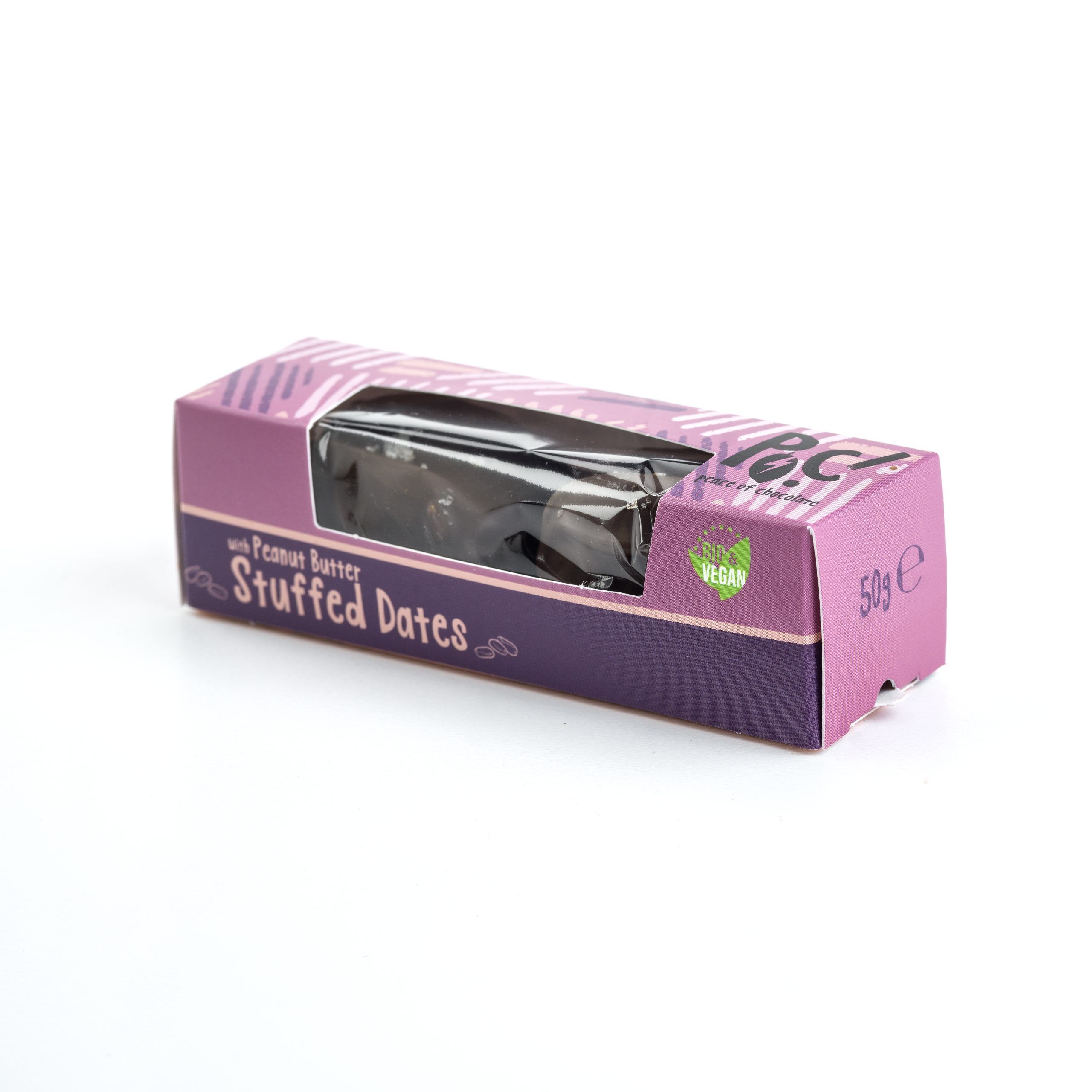 CURMALE UMPLUTE CU UNT DE ARAHIDE INVELITE IN CIOCOLATA BIO 60GR POC SWEETS