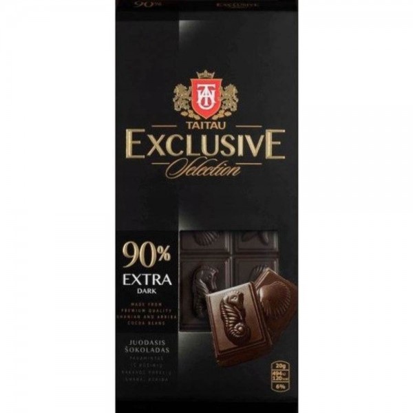 CIOCOLATA NEAGRA 90% EXCLUSIVE 100G TAITAU