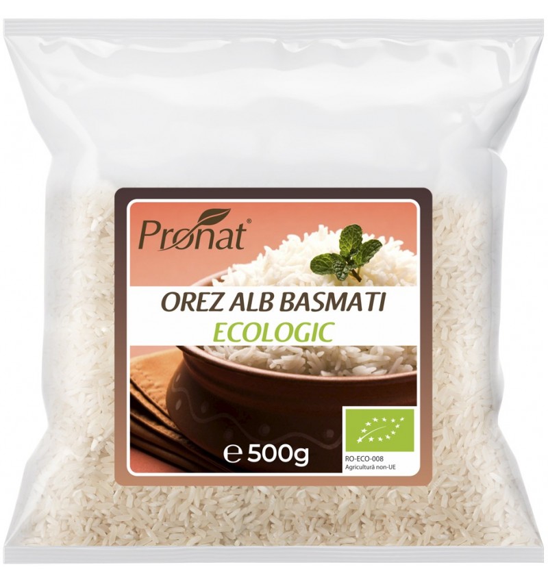 OREZ BASMATI ALB BIO 500G PRONAT