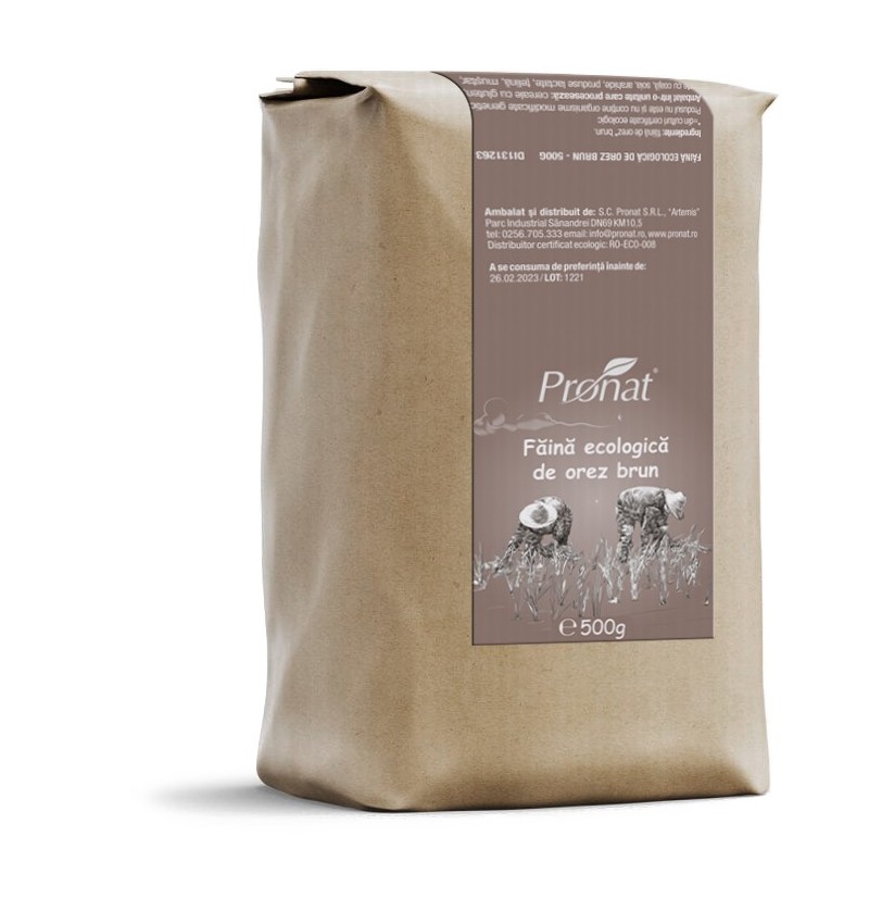 FAINA DE OREZ BRUN BIO 500G PRONAT