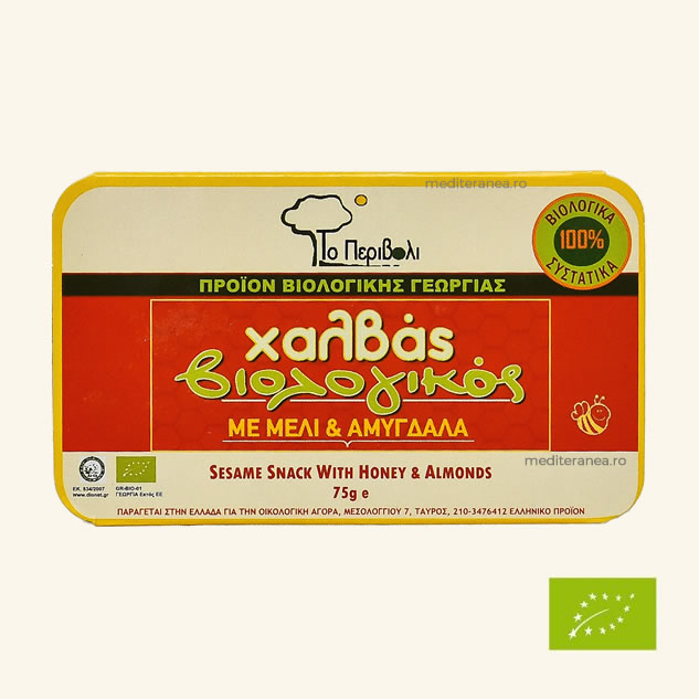 HALVA CU MIERE SI MIGDALE BIO 75GR TO PERIVOLI