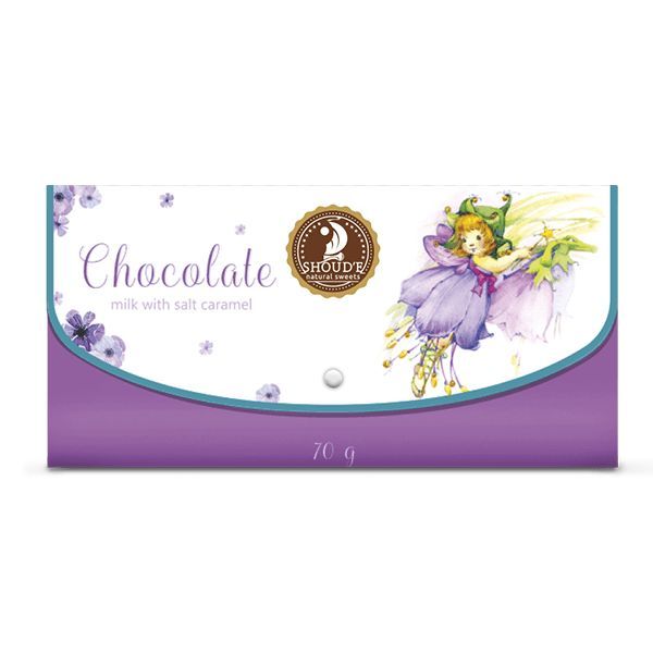 CIOCOLATA CU LAPTE SI CARAMEL SARAT CLUTCH 70G SHOUD'E