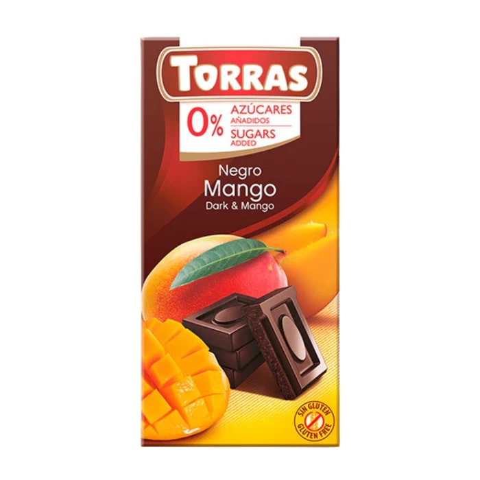 CIOCOLATA NEAGRA CU MANGO 75GR TORRAS