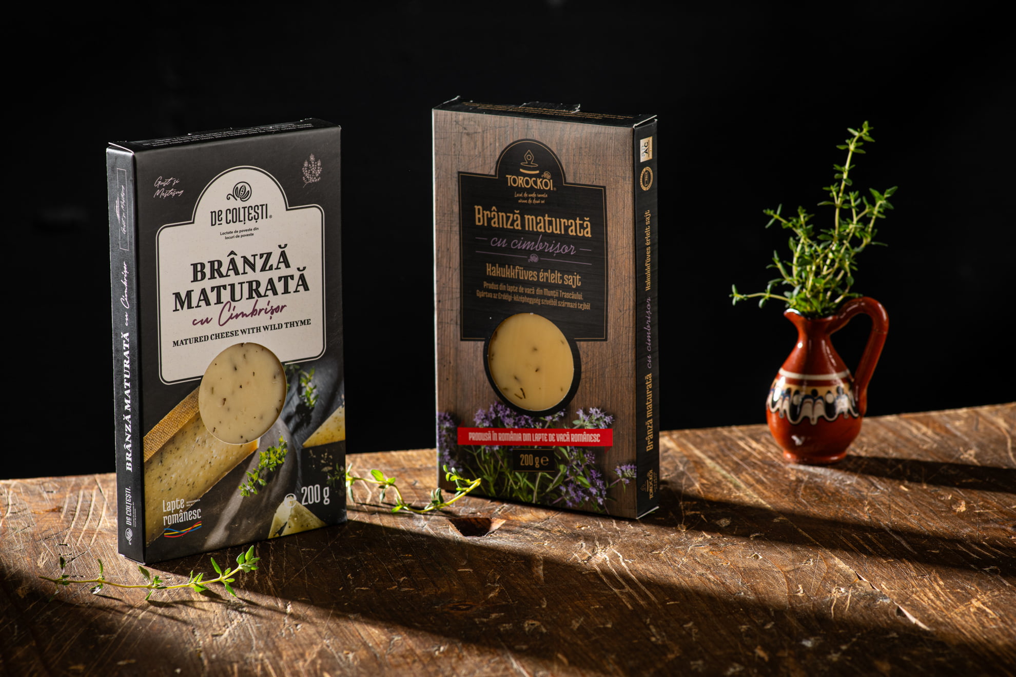 BRANZA DE VACA MATURATA CU CIMBRISOR 200G TOROCKOI/DE COLTESTI