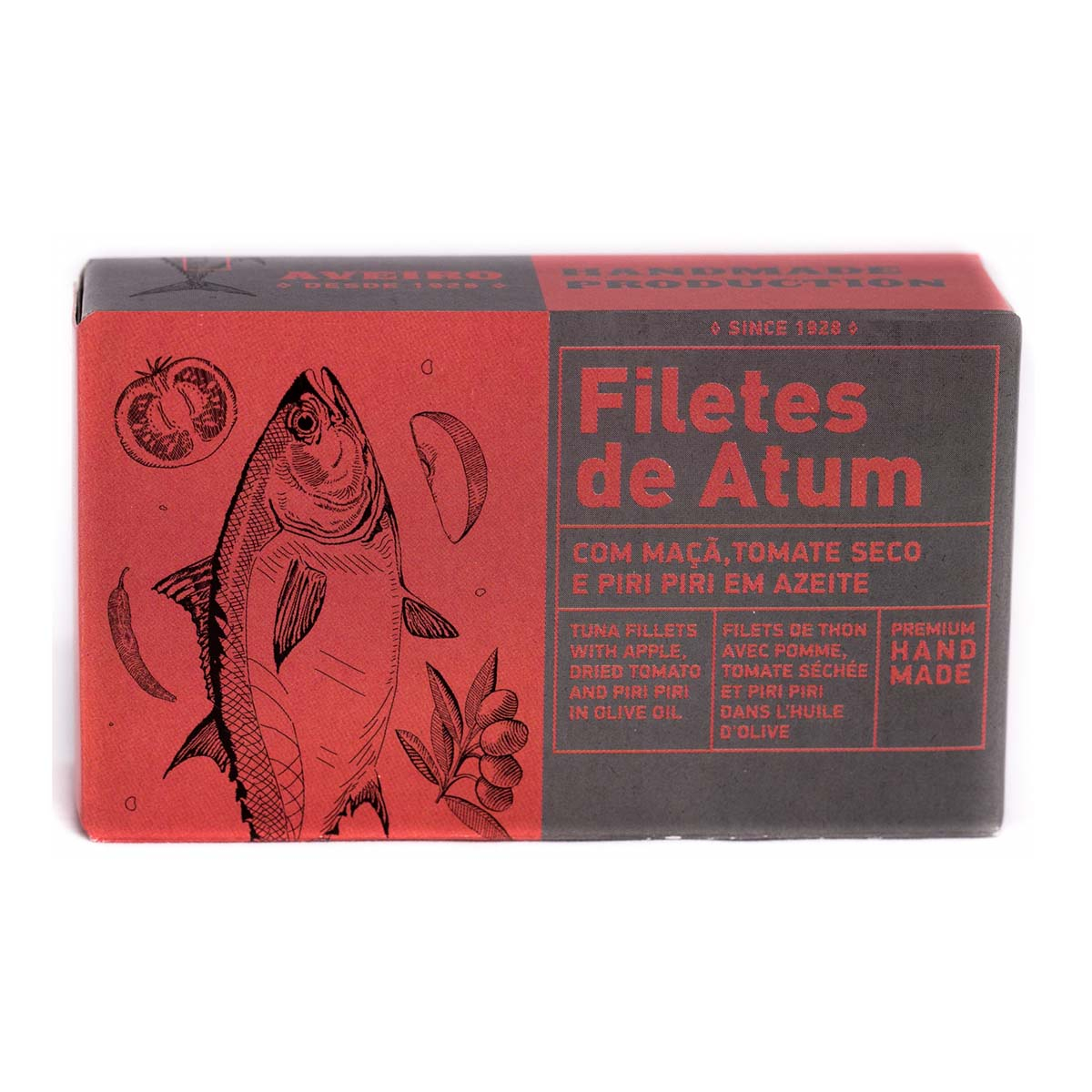 TON FILE IN ULEI DE MASLINE CU MAR, ROSII USCATE SI ARDEI IUTE 120G AVEIRO