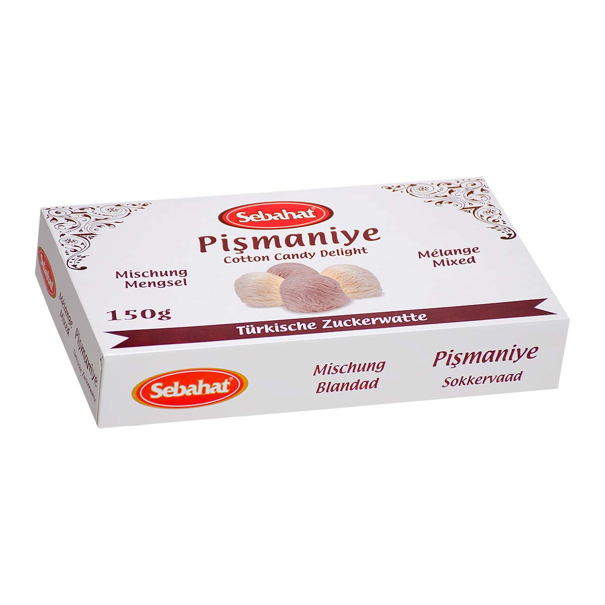 VATA DE ZAHAR TURCEASCA (PISMANIYE) CU AROMA DE CACAO SI VANILIE 150GR SEBAHAT