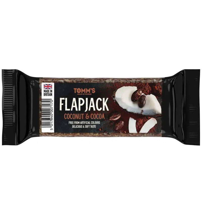 BATON DE OVAZ CU COCOS SI CACAO FLAPJACK 100G TOM'S